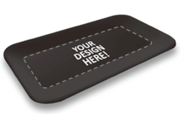 BLACK Melamine 10.2” Rolling Tray