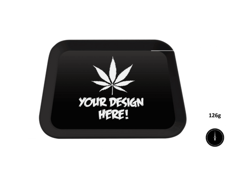 BLACK Melamine 7.5” Rolling Tray