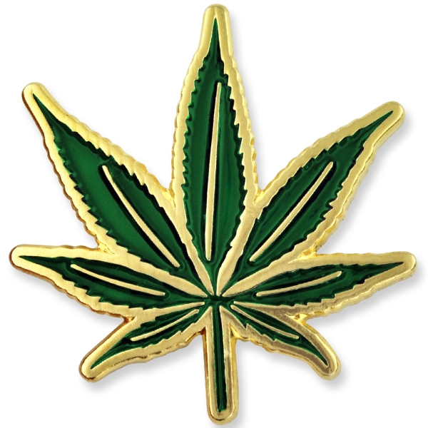 Marijuana Pot Leaf Pin